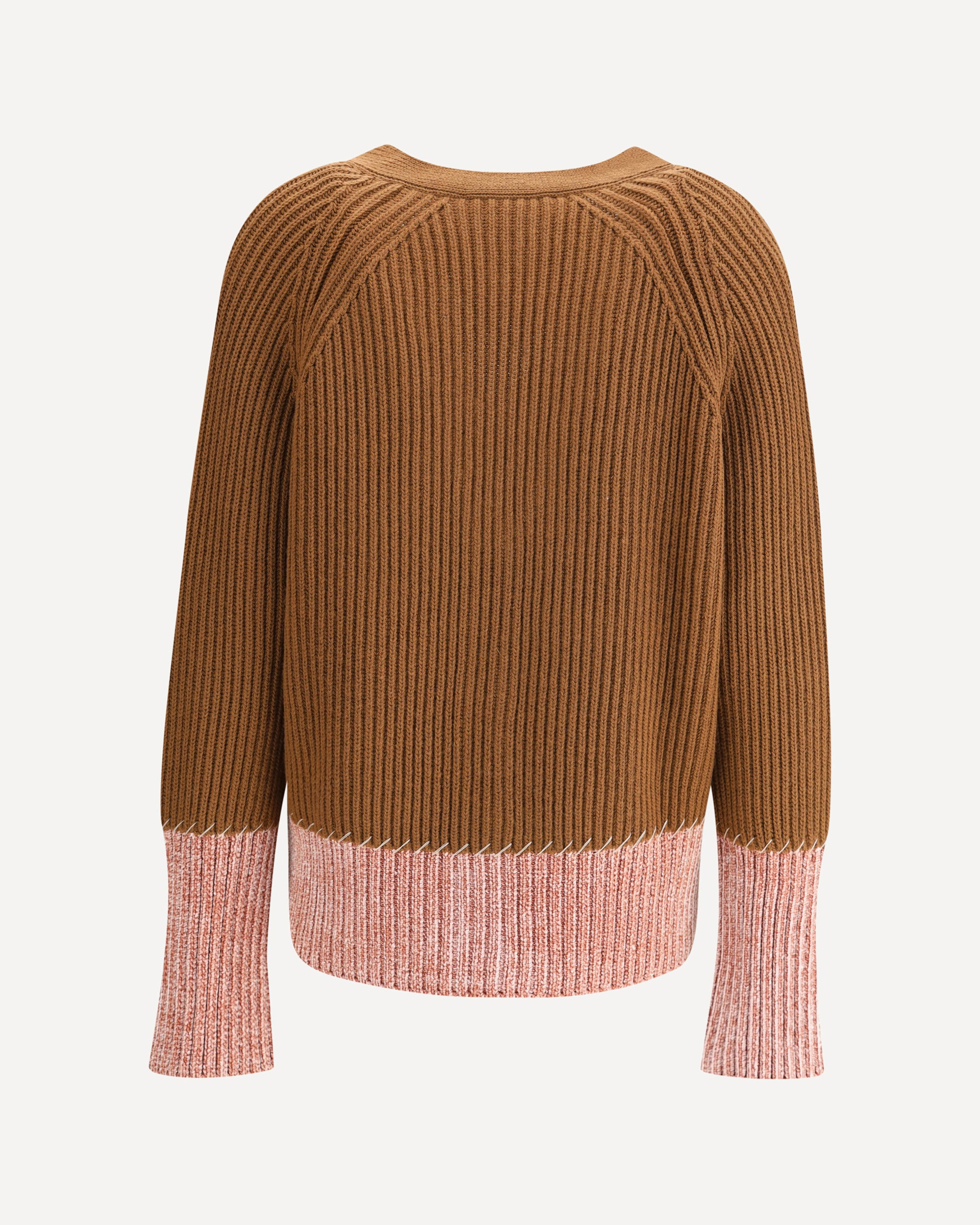 Bi color cardigan in Viscose - 2