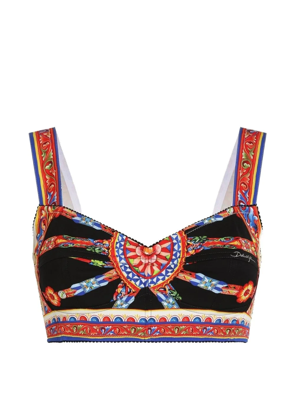 Carretto-print charmeuse top - 1