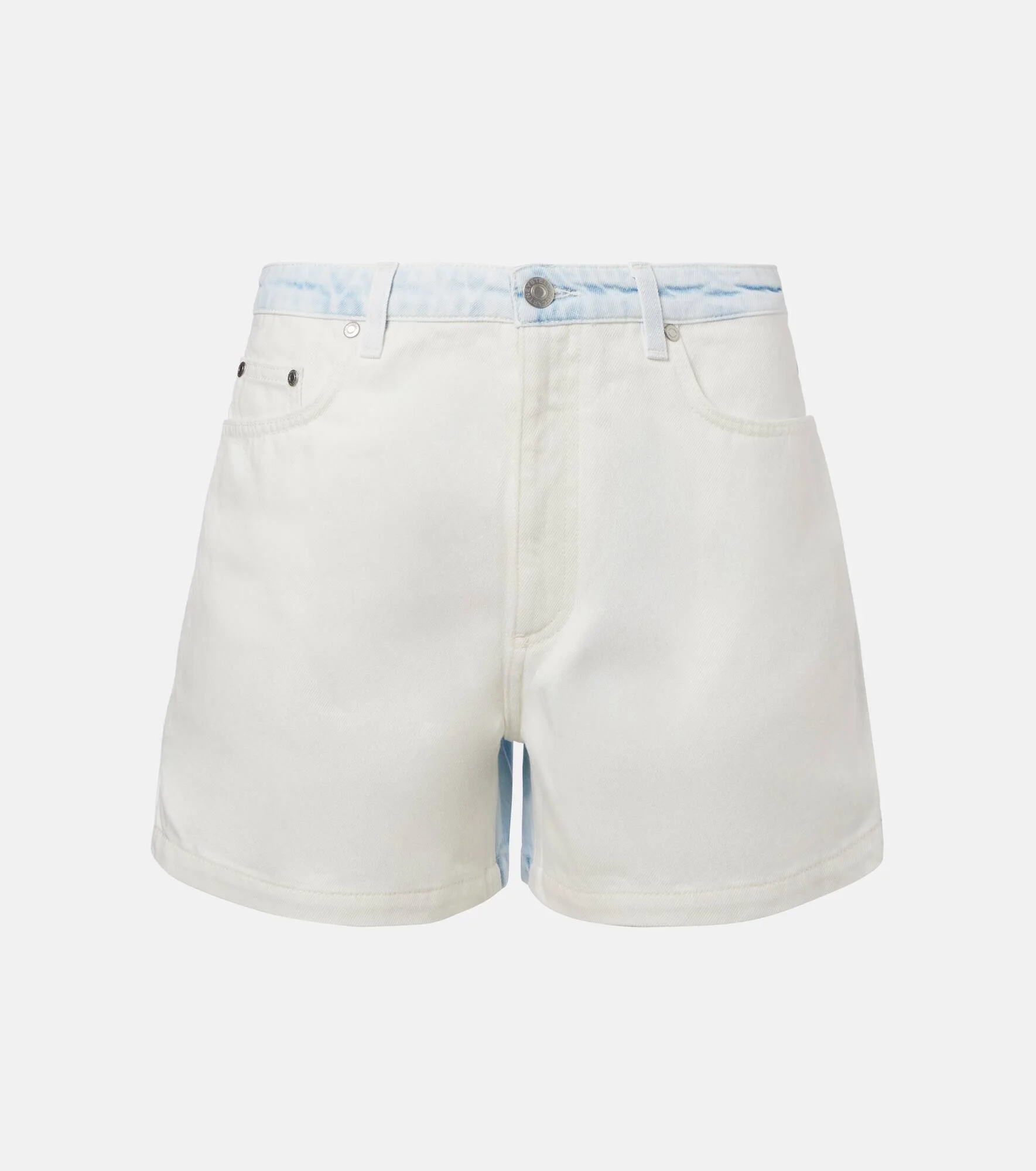 Mid-rise denim shorts - 1