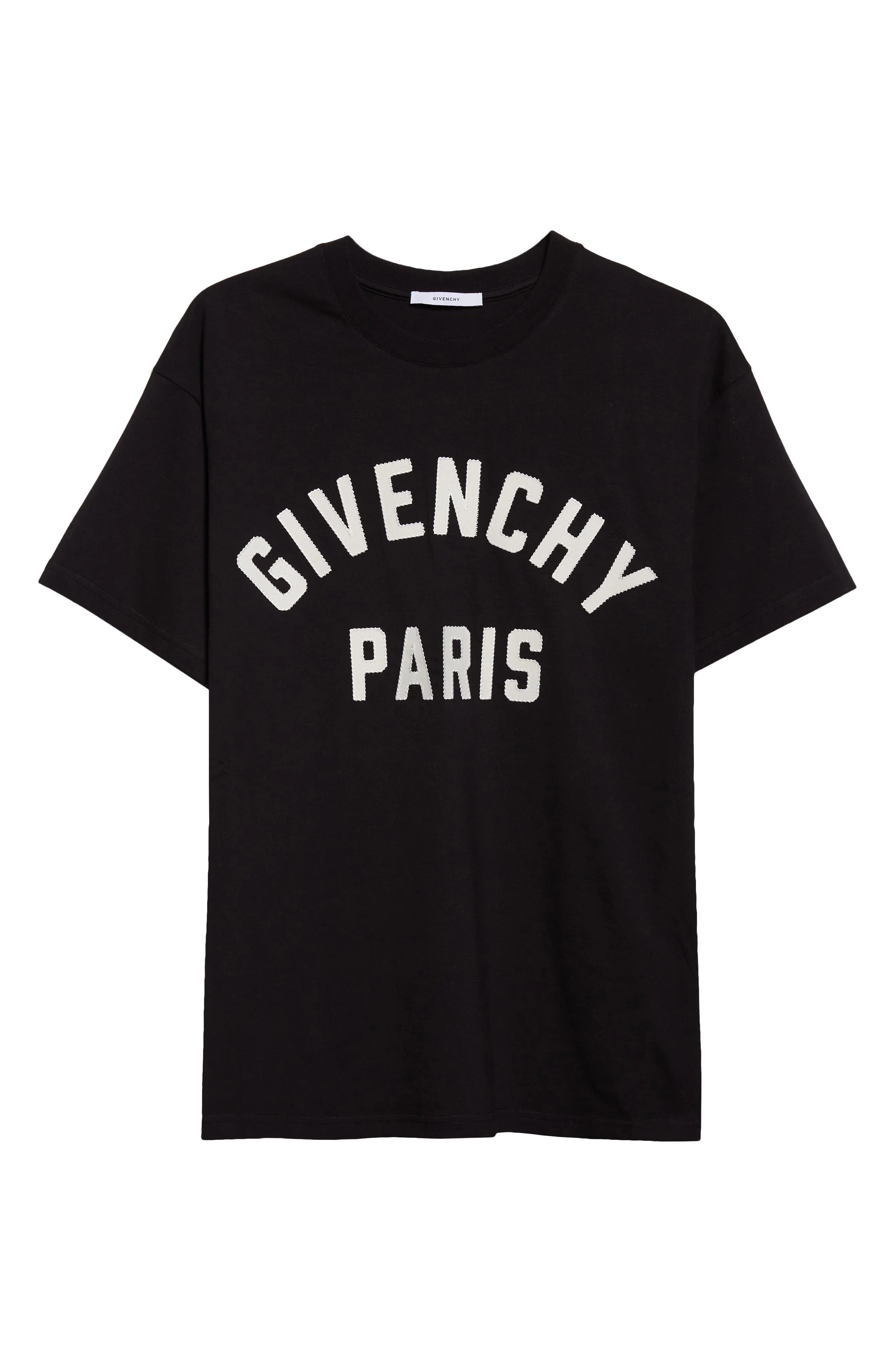 Givenchy Regular Fit Logo Patch T-Shirt in Black/White at Nordstrom - 1