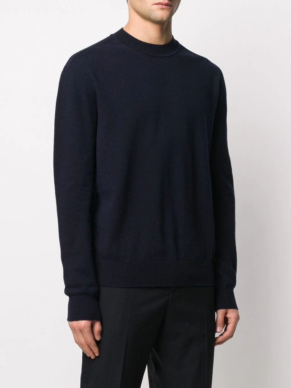 fine knit crew neck jumper - 3