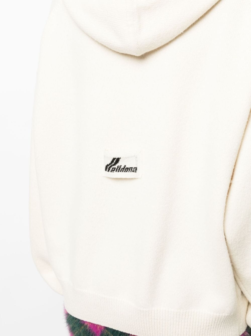 logo-patch wool knitted hoodie - 5