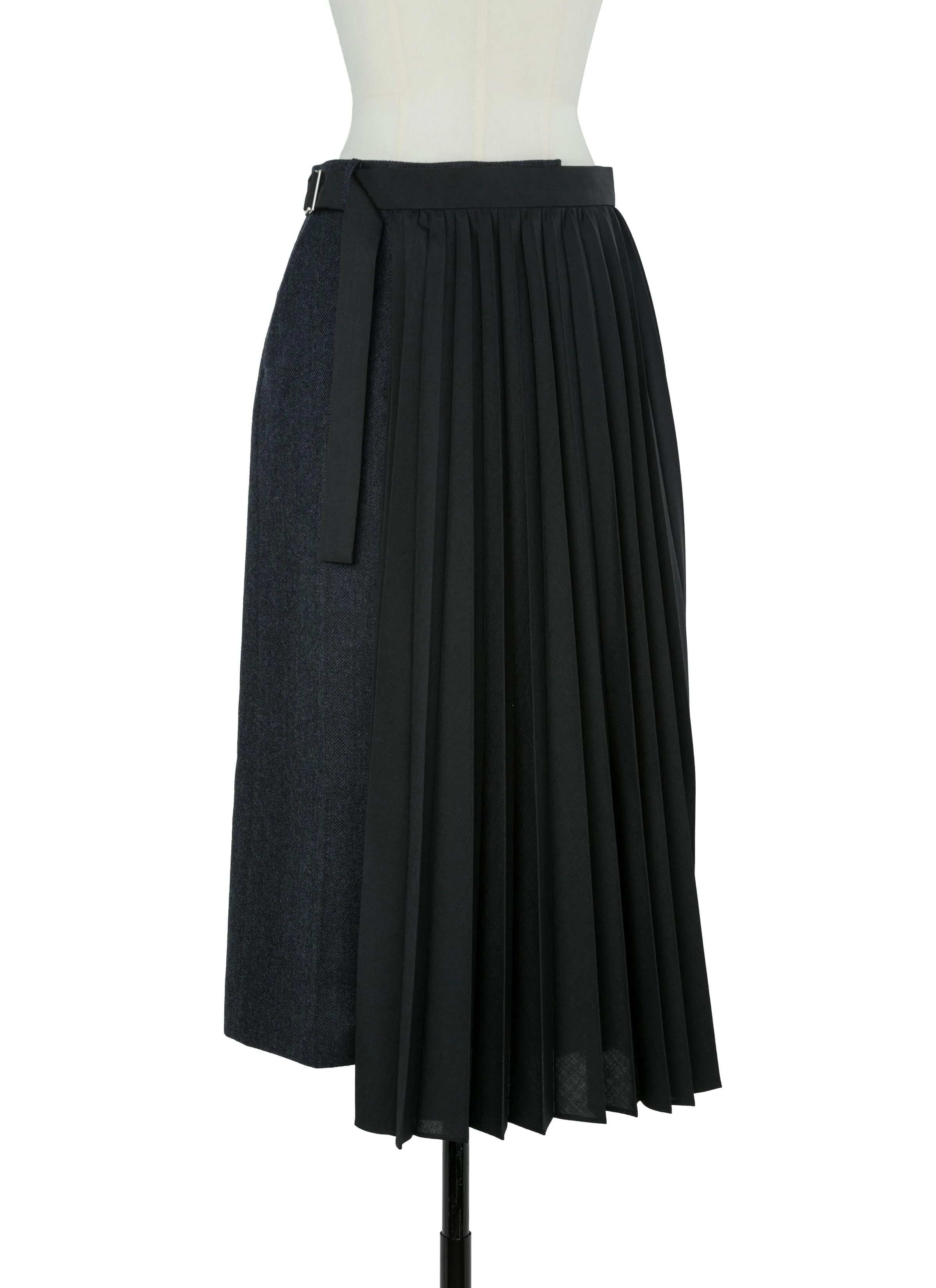 Double-Faced Herringbone x Suiting Skirt - 1