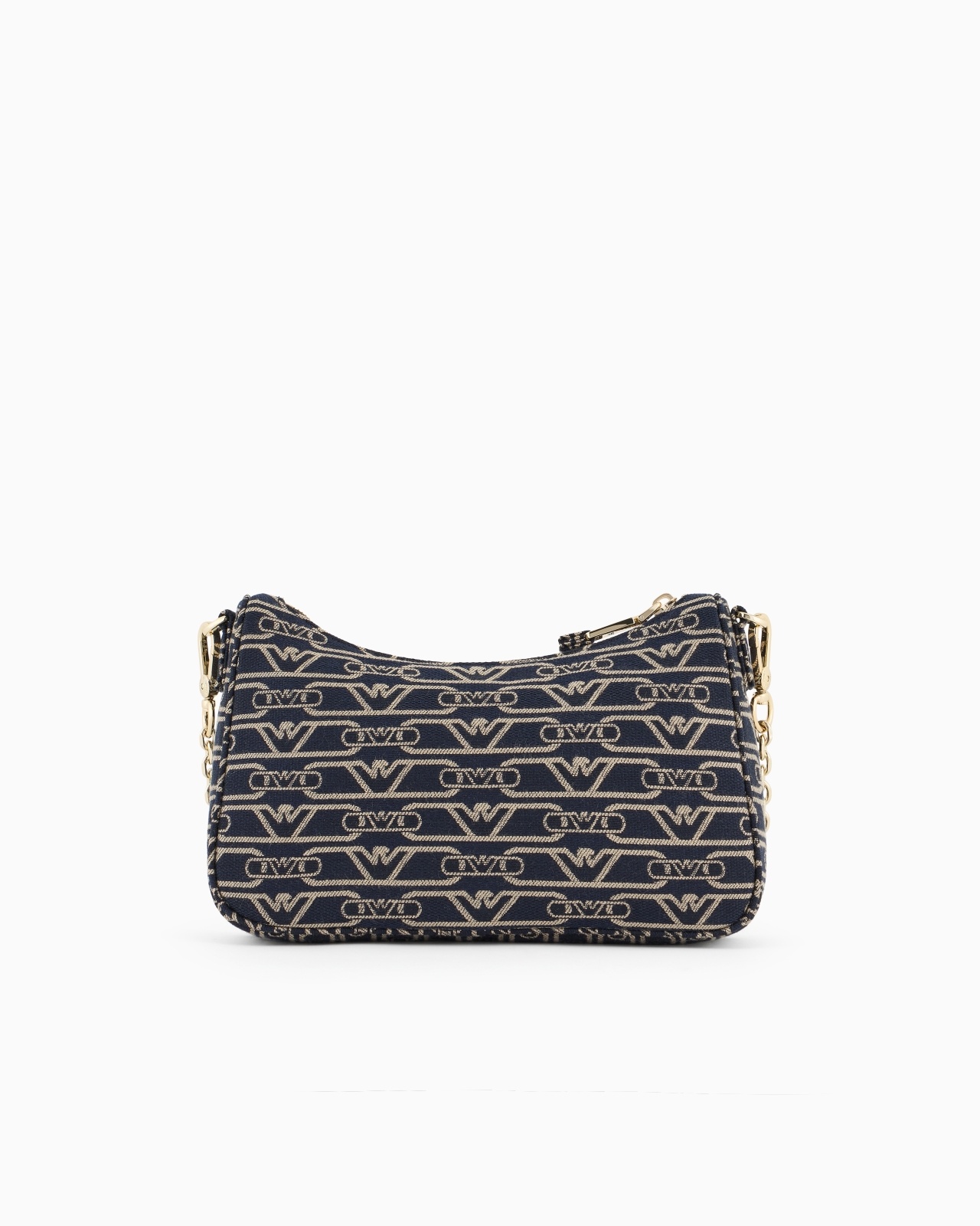JACQUARD CANVAS BAGUETTE BAG WITH ALL-OVER MONOGRAM - 3