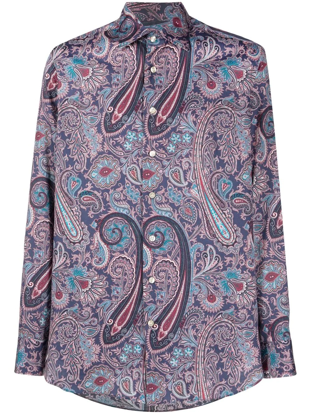 paisley-print spread-collar shirt - 1