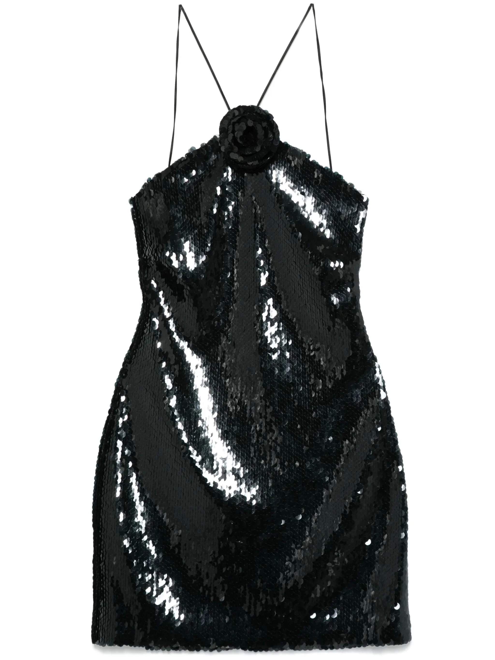 choker sequinned mini dress - 1