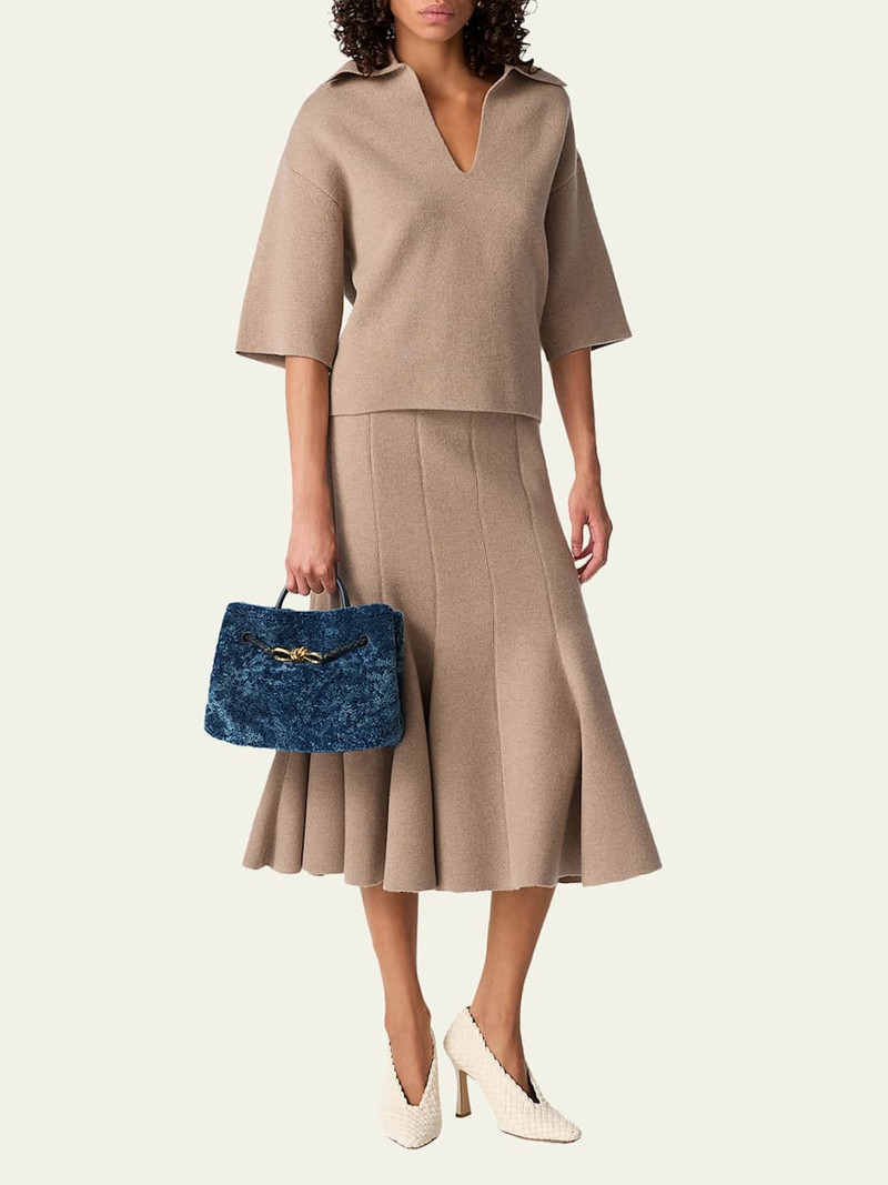 Bottega Veneta Medium Shearling Top-Handle Bag outlook