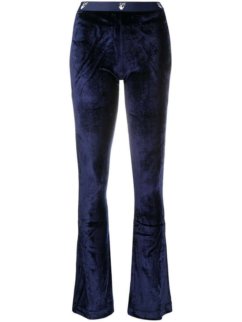 velour flared trousers 1