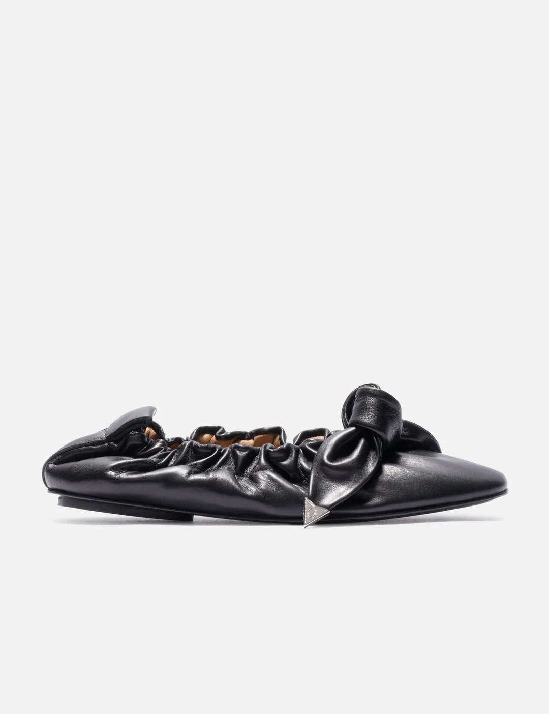 BLACK SOFT LEATHER BALLET - 1