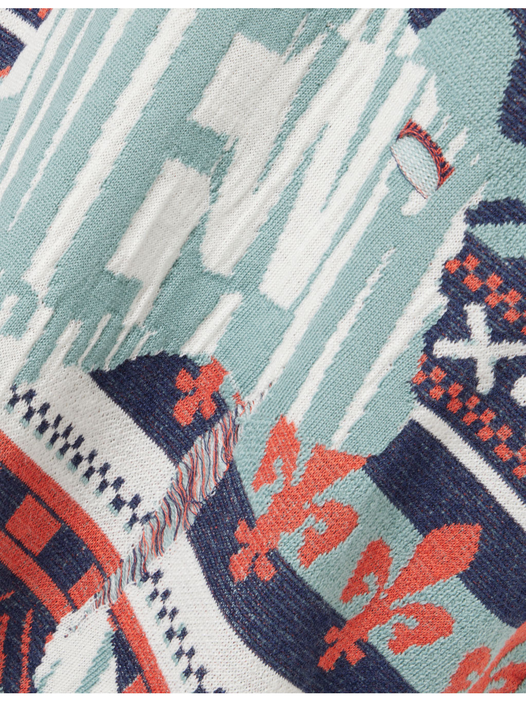 Broken Fair Isle V-Neck Wool, Linen And Cotton Vest - 6