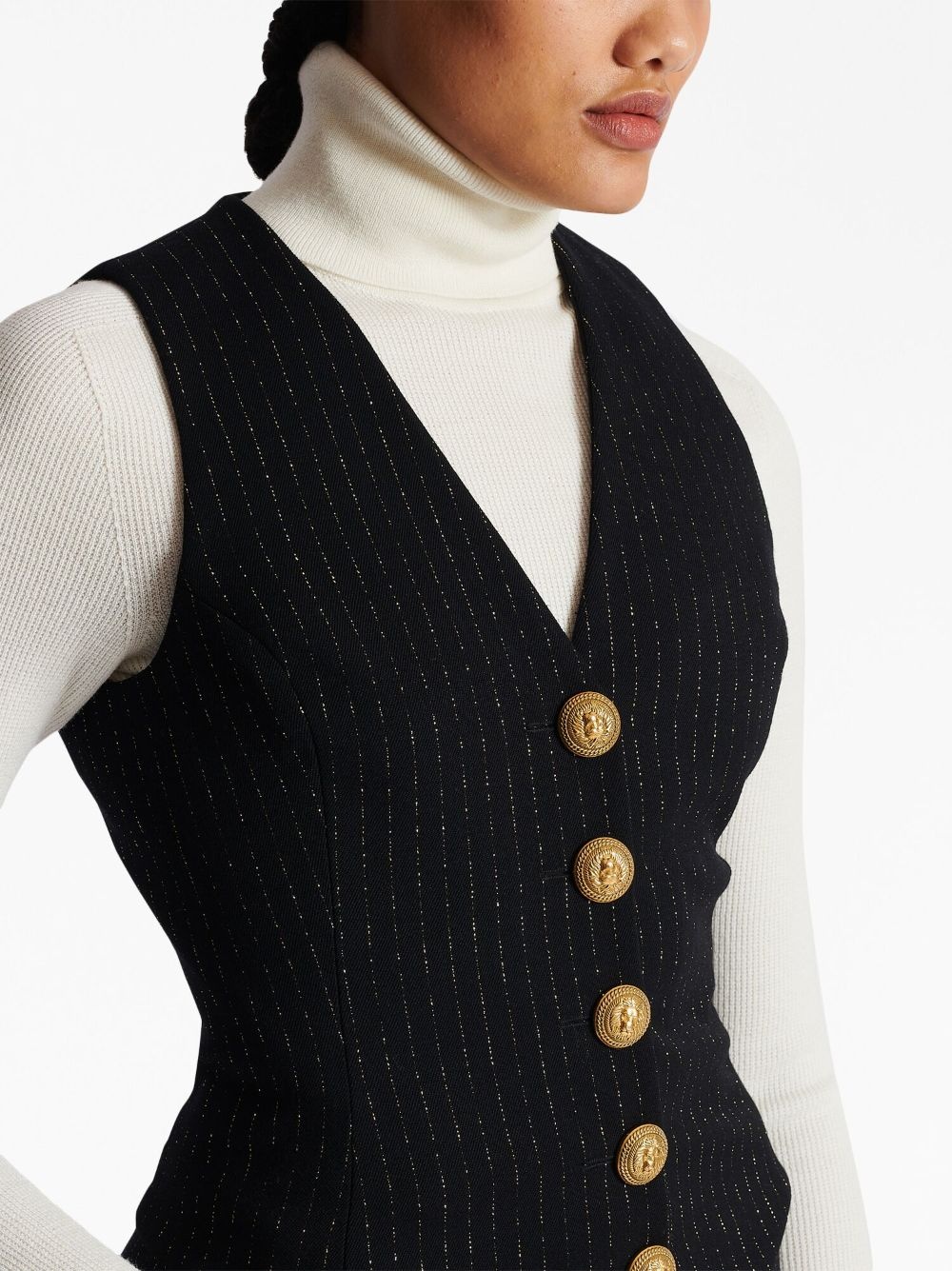 lurex striped vest top - 6