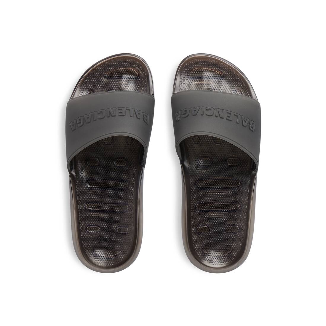 Men's Pool Transparent Slide Sandal  in Black - 6