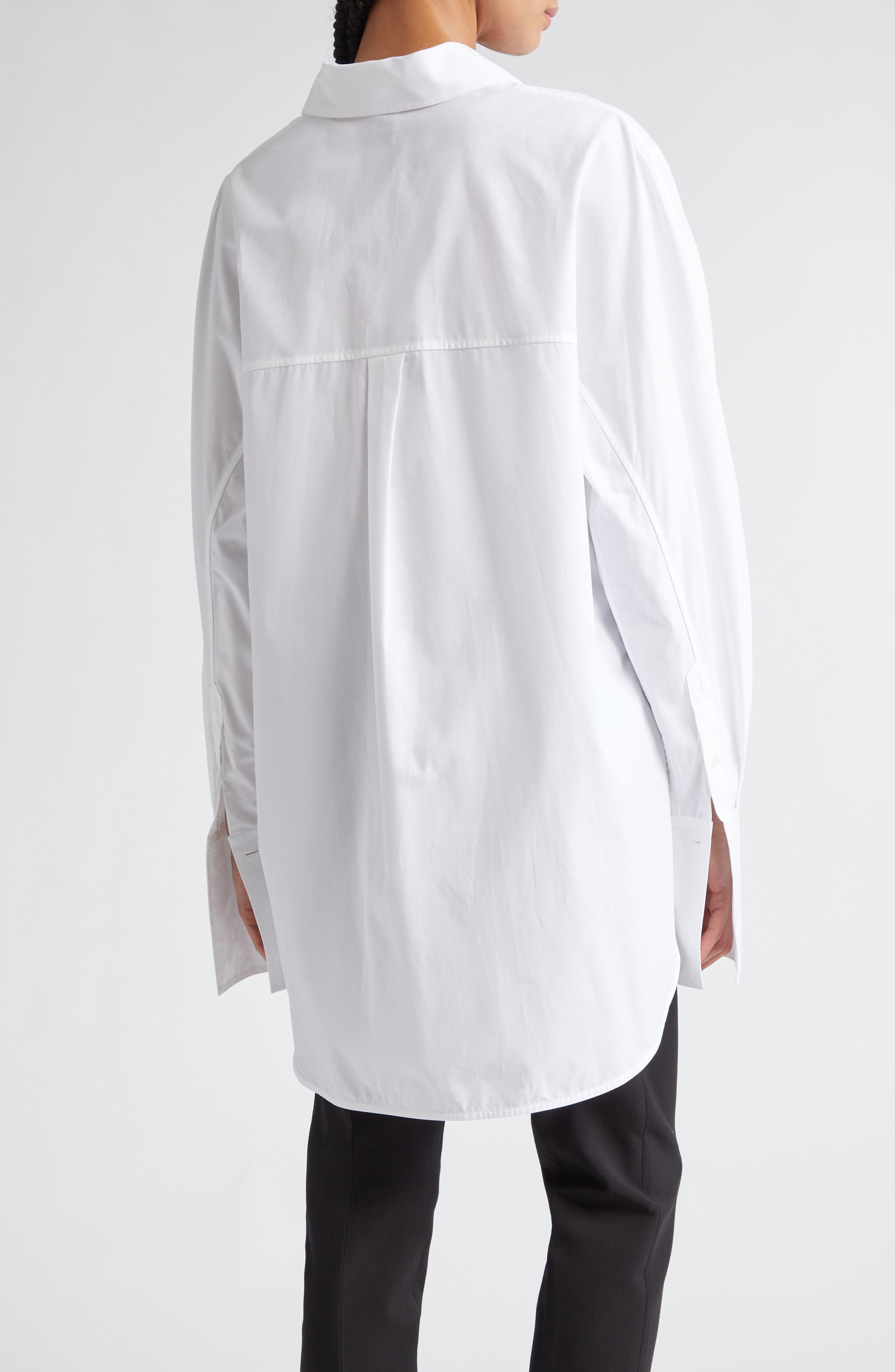 TOTEME Double Length Cuff Button-Up Shirt in White at Nordstrom - 3