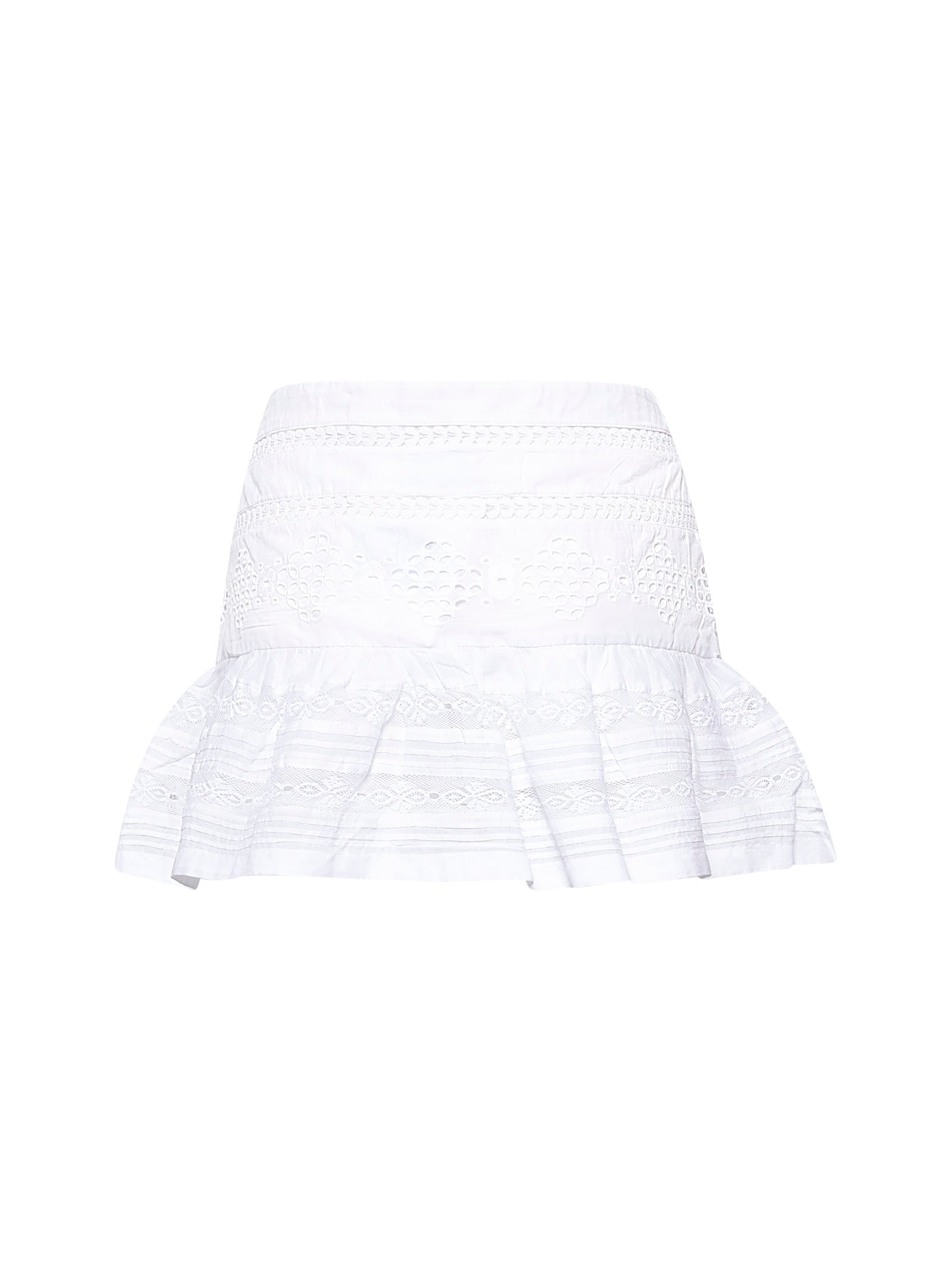 White cotton voile Darine skorts - 2