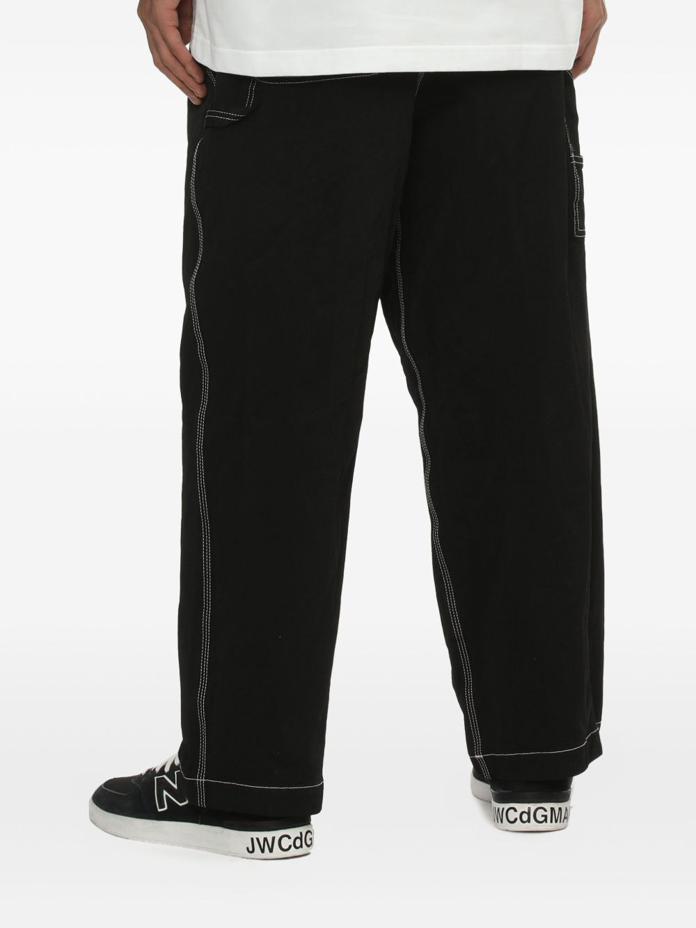 contrast-stitching trousers - 4