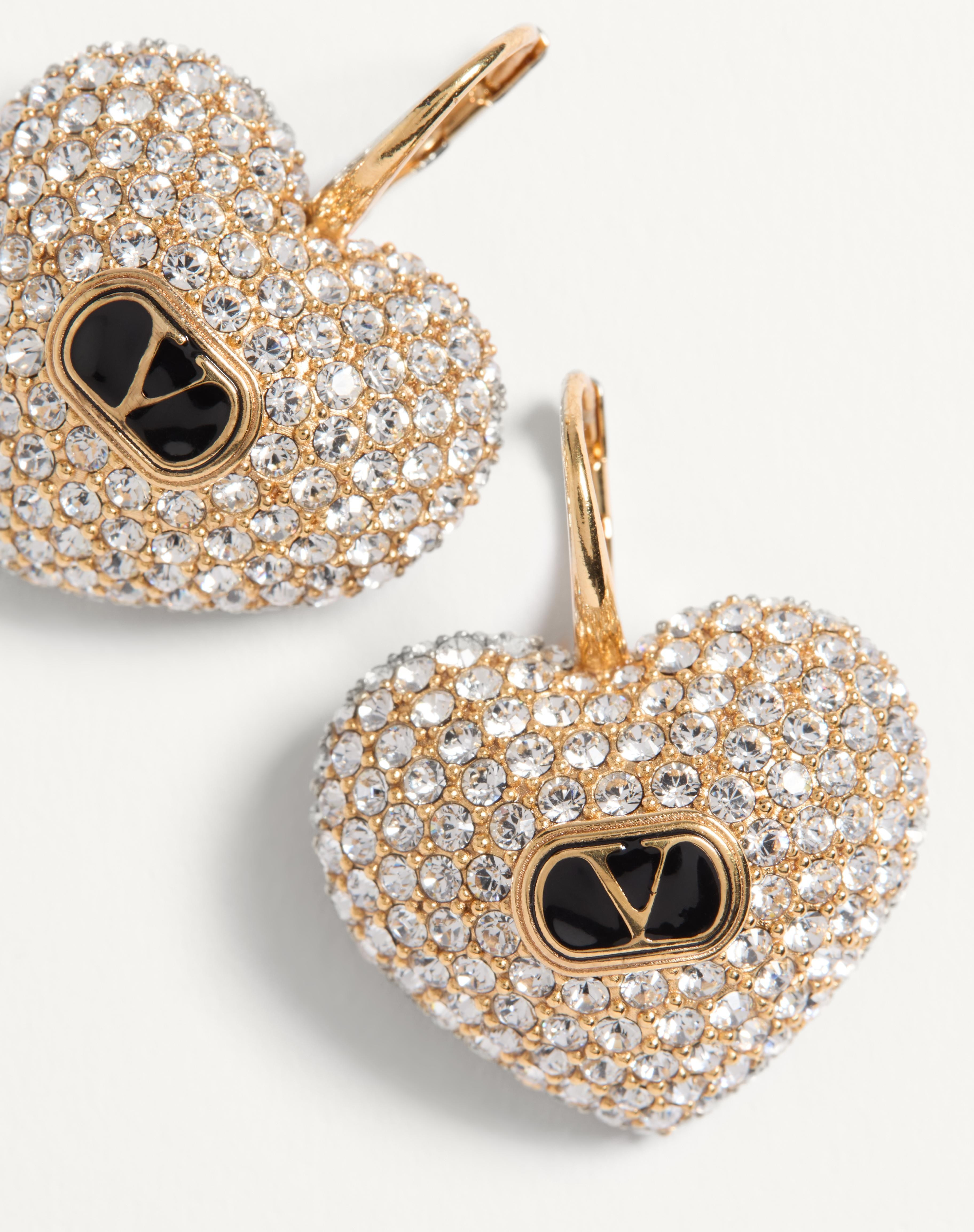 COEUR ROYAL METAL, ENAMEL AND SWAROVSKI® CRYSTAL EARRINGS - 3