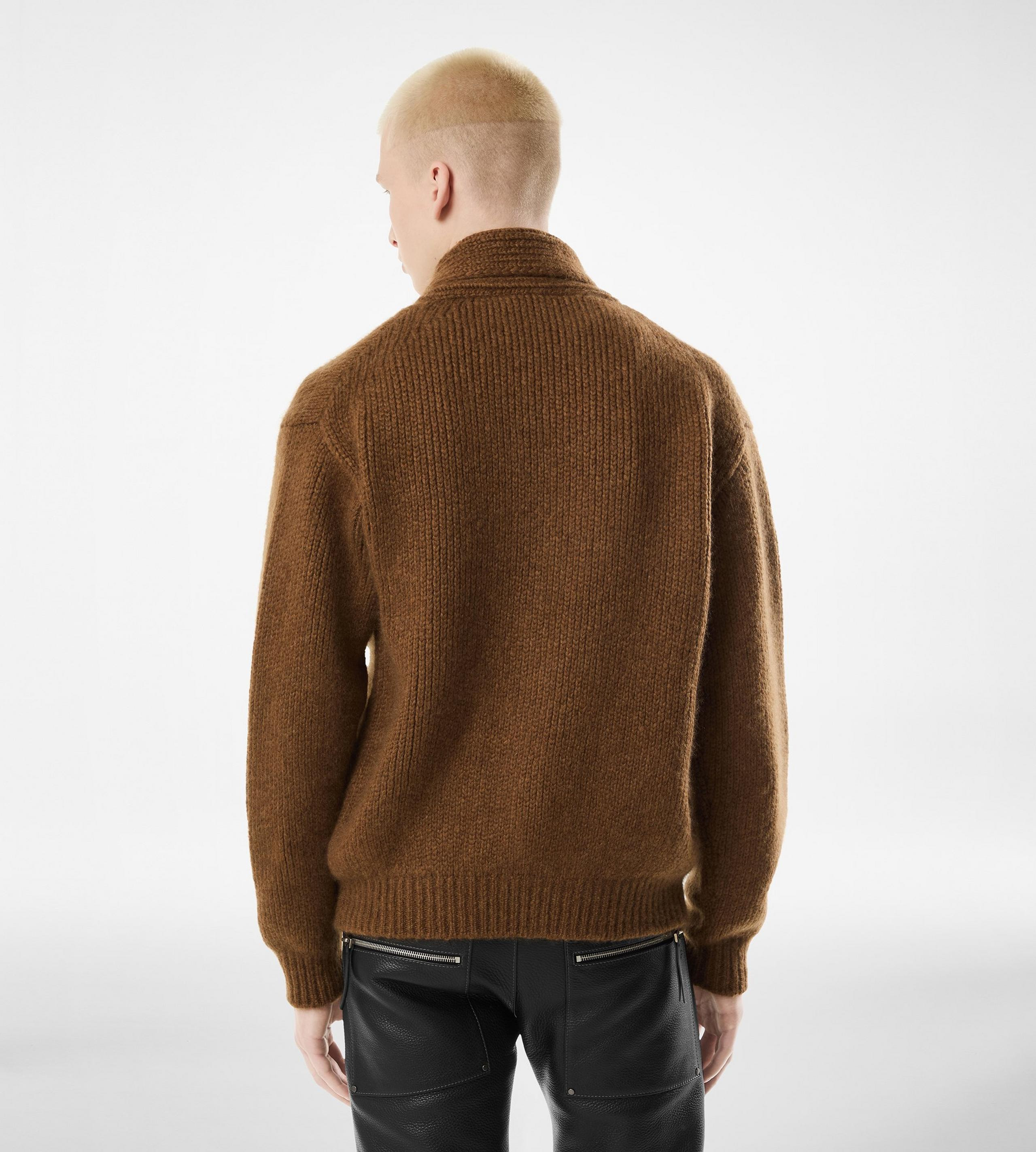 CASHMERE SHAWL COLLAR CARDIGAN - 4