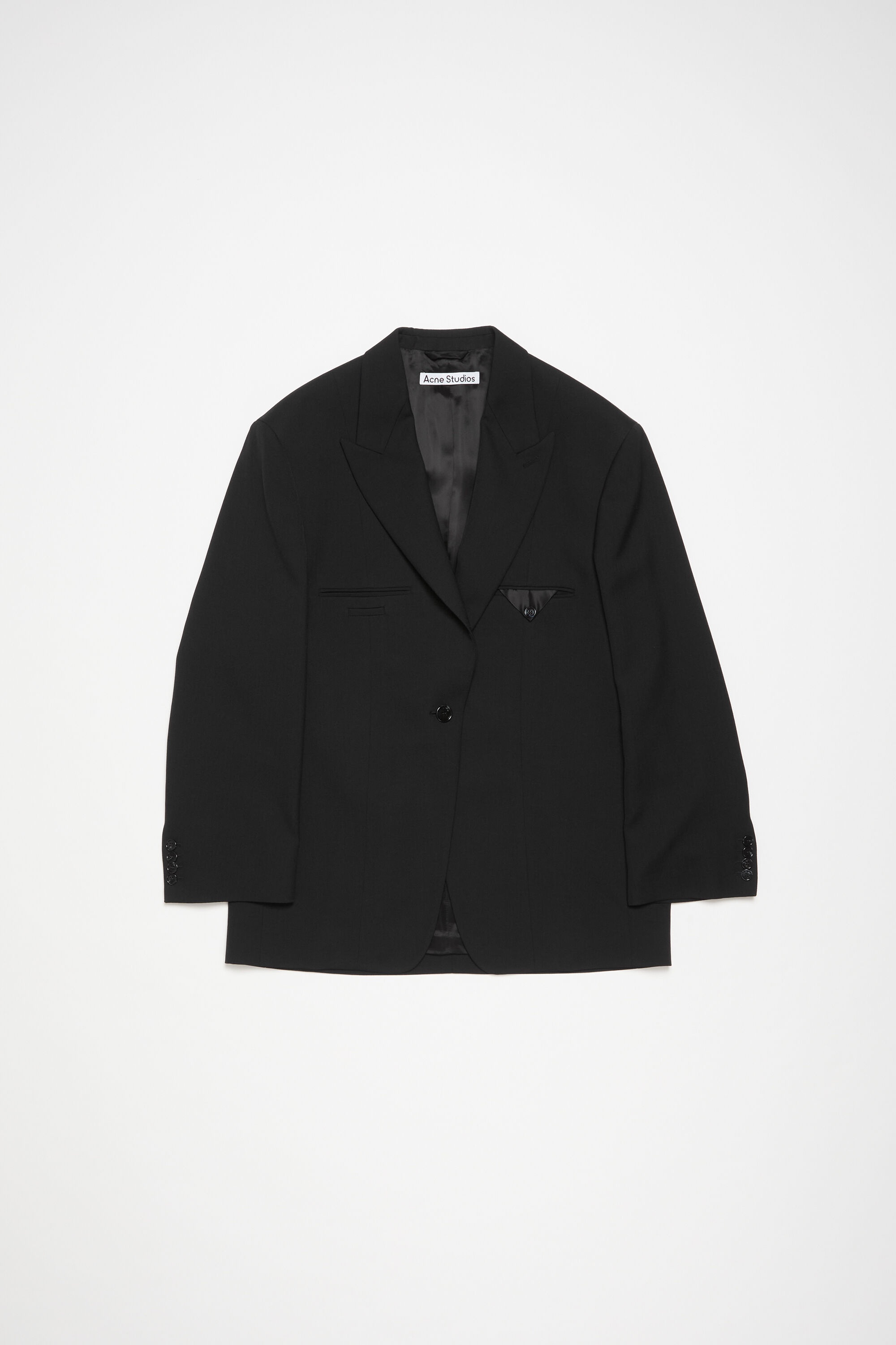 Single-breasted jacket - Black - 8