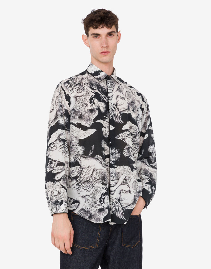Moschino LIGHTWEIGHT COTTON POPLIN SHIRT WITH GOOSE PRINT outlook