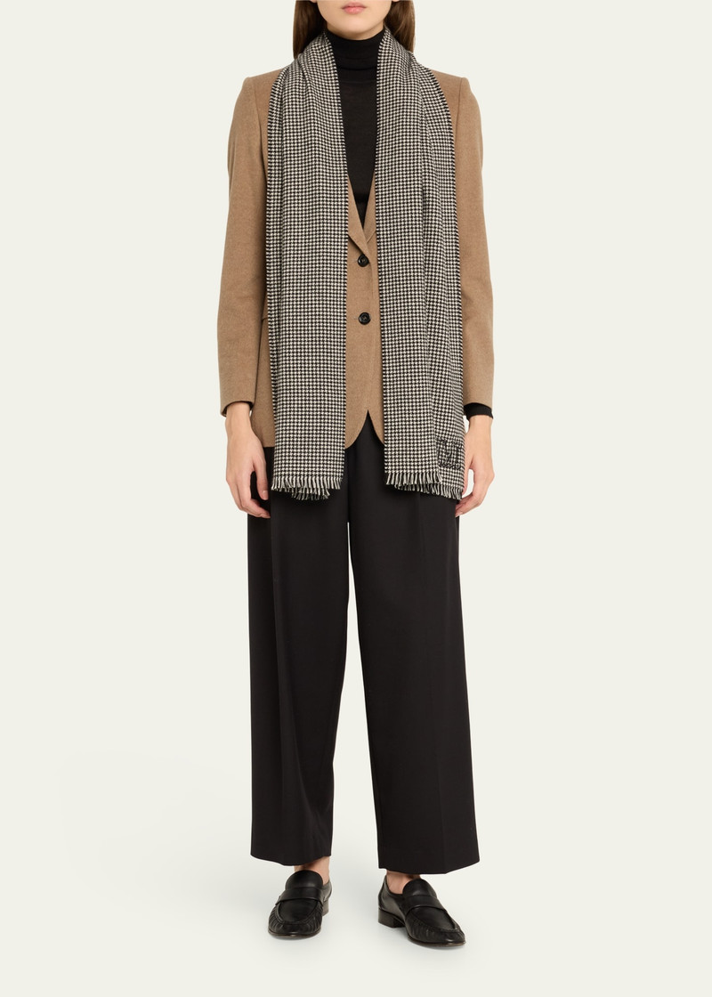 Max Mara Houndstooth Cashmere Scarf outlook