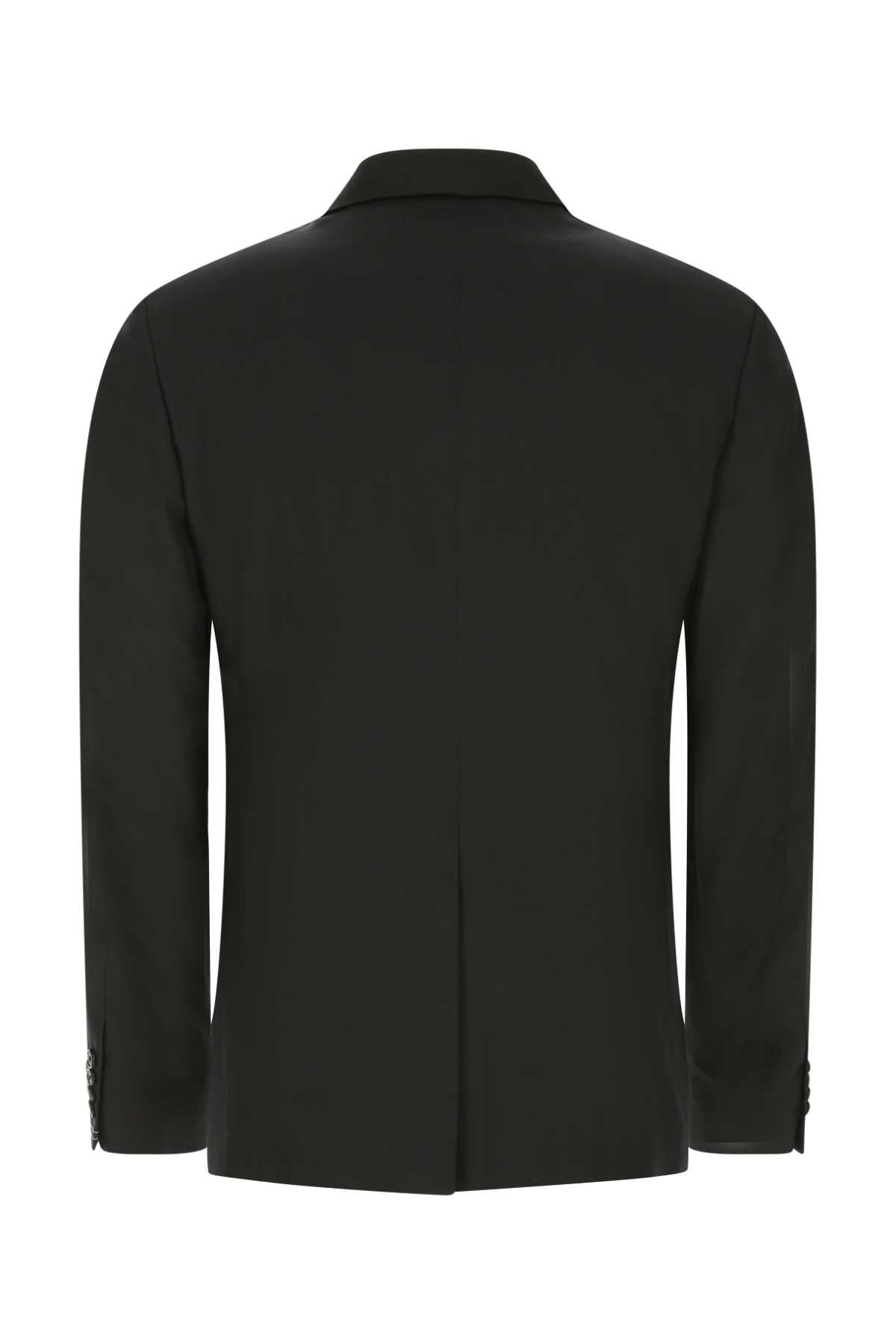 Prada Men Black Silk Blazer - 2
