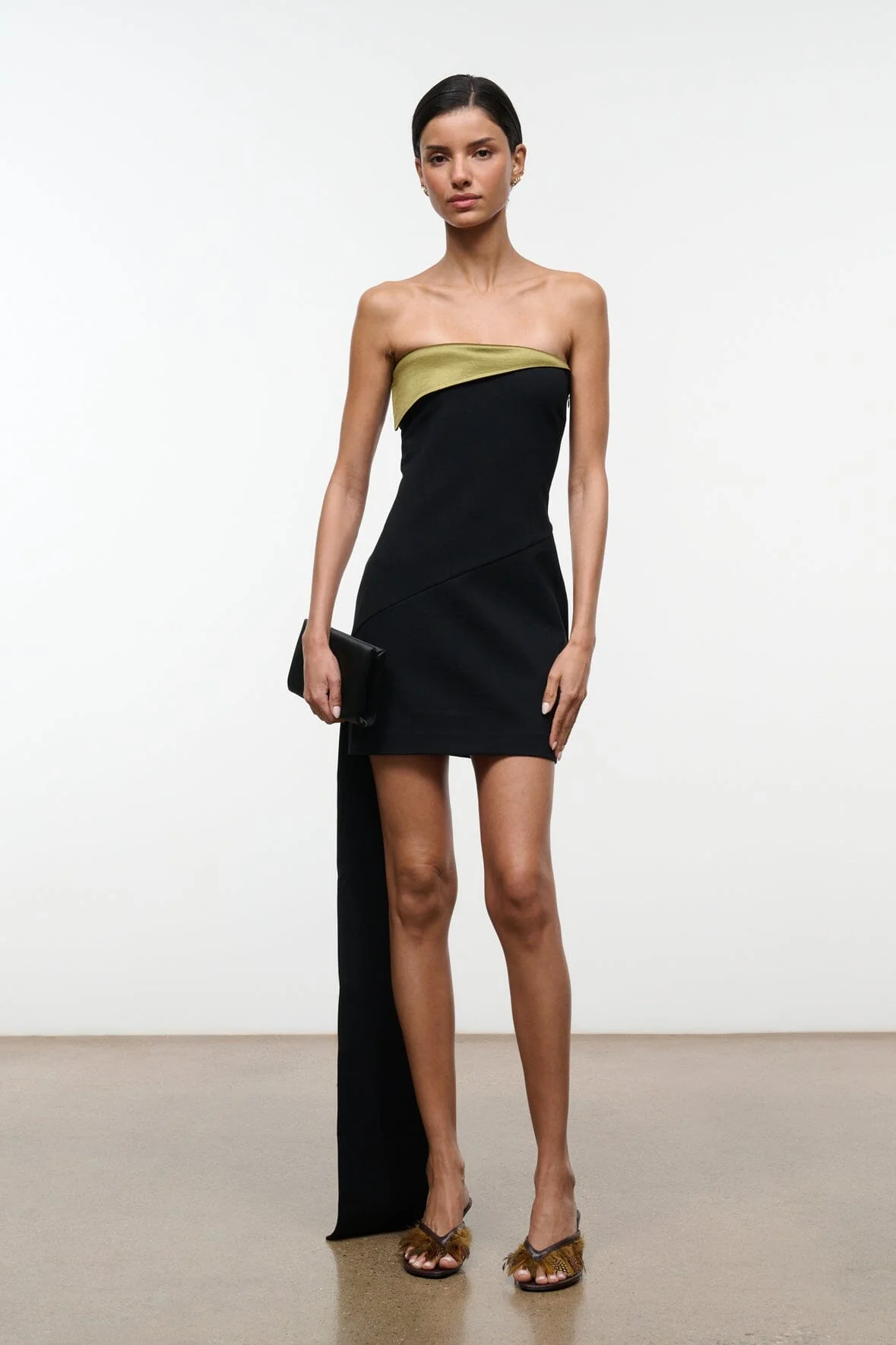 STAUD ALESA DRESS BLACK PEAR - 1