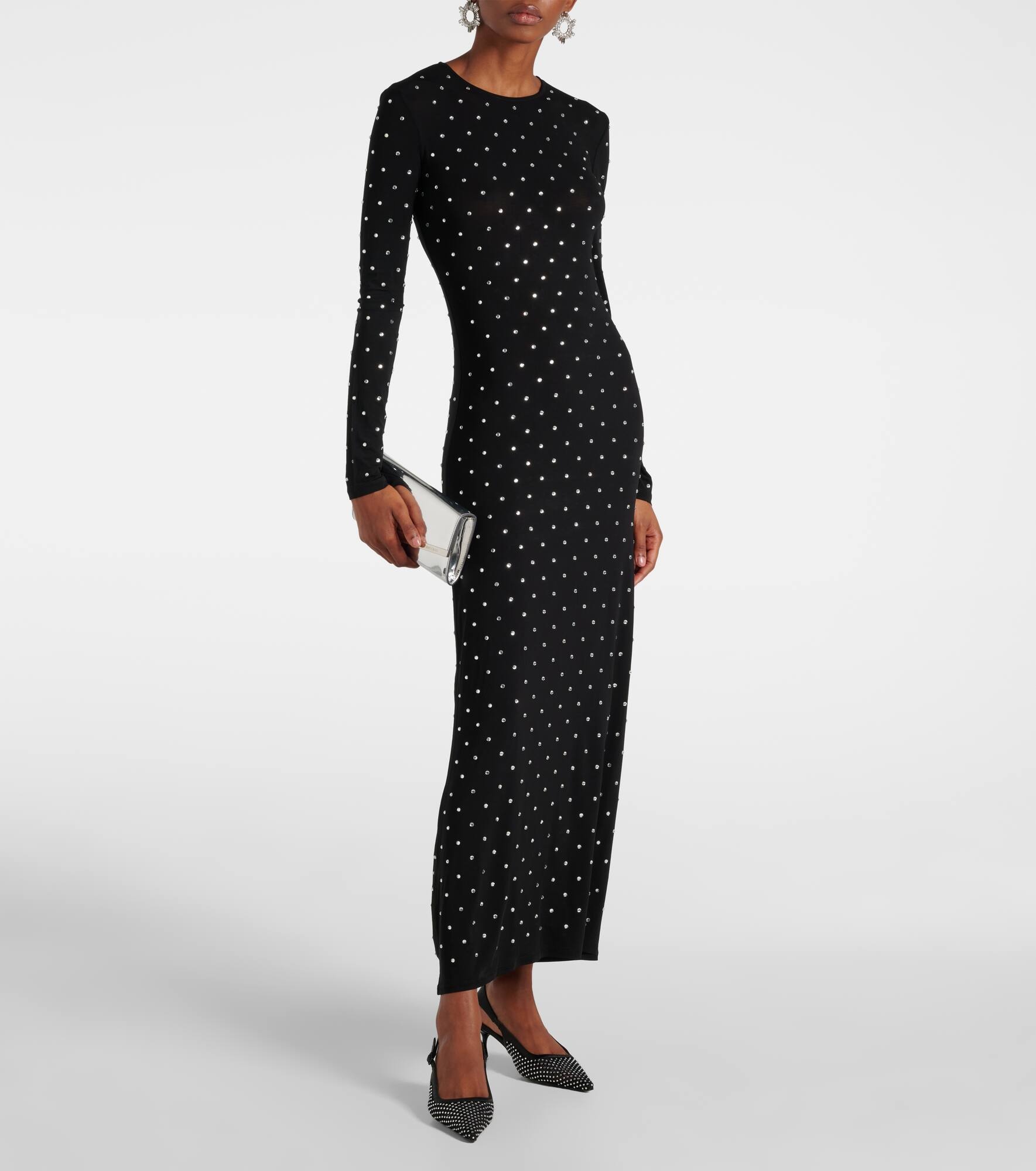 Amel 50 embellished mesh and satin pumps - 3