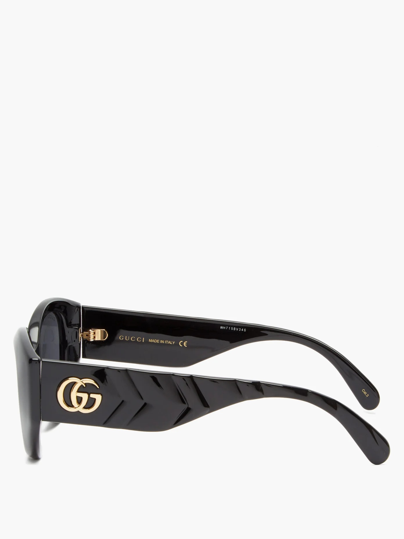 GG-logo quilted cat-eye acetate sunglasses - 3