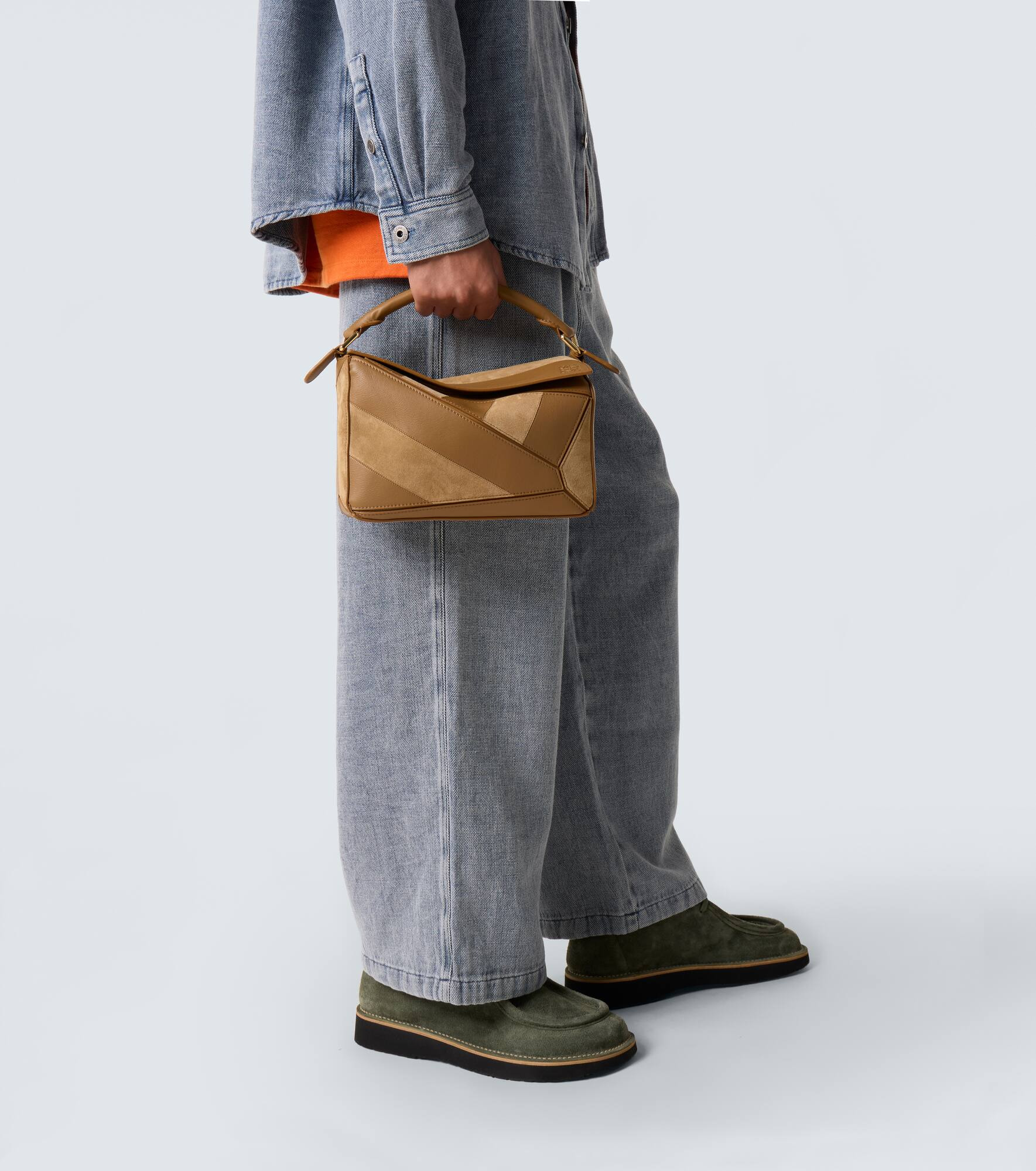 Puzzle Small leather and suede shoulder bag - 2