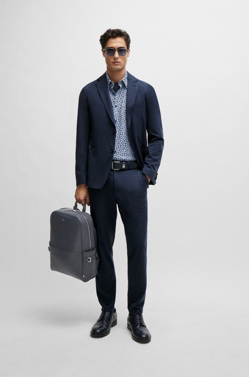 BOSS BACKPACK WITH SIGNATURE STRIPE AND LOGO DETAIL outlook