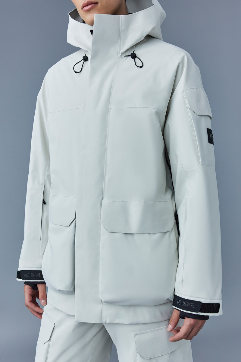 JEROME Long down ski jacket with hood 5