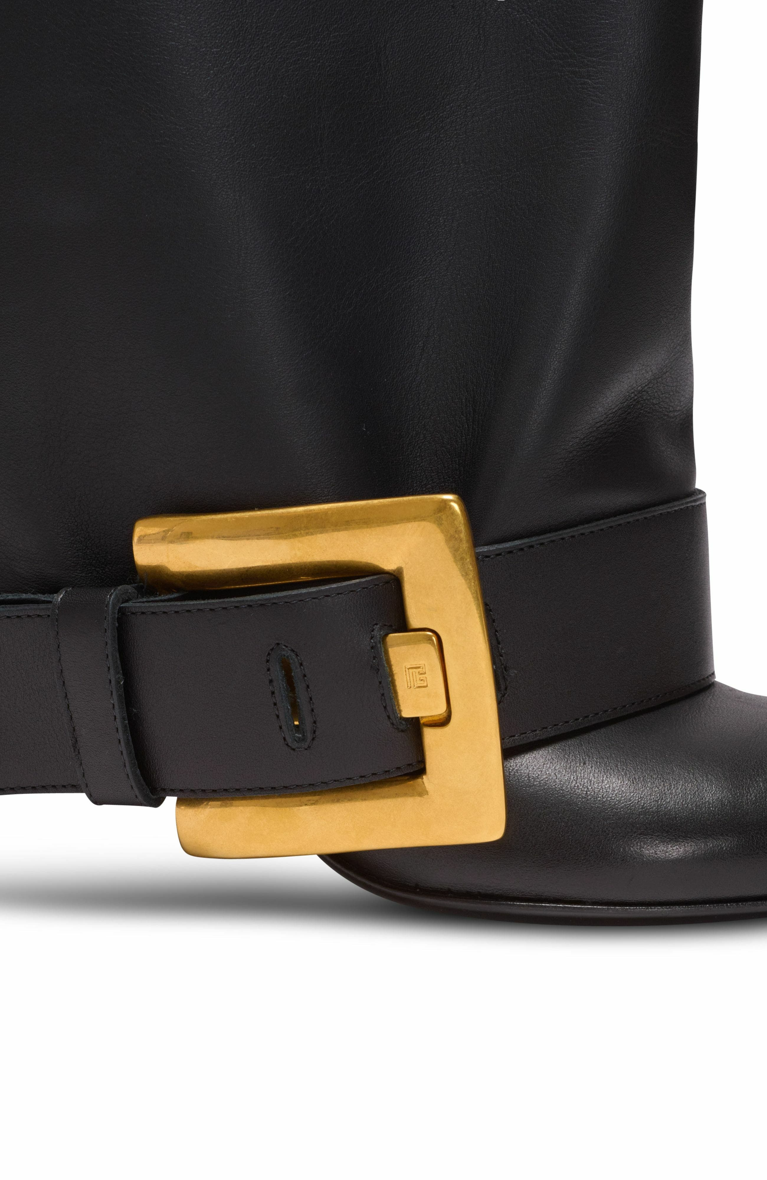Balmain Anthem calfskin leather boots in Black at Nordstrom - 5