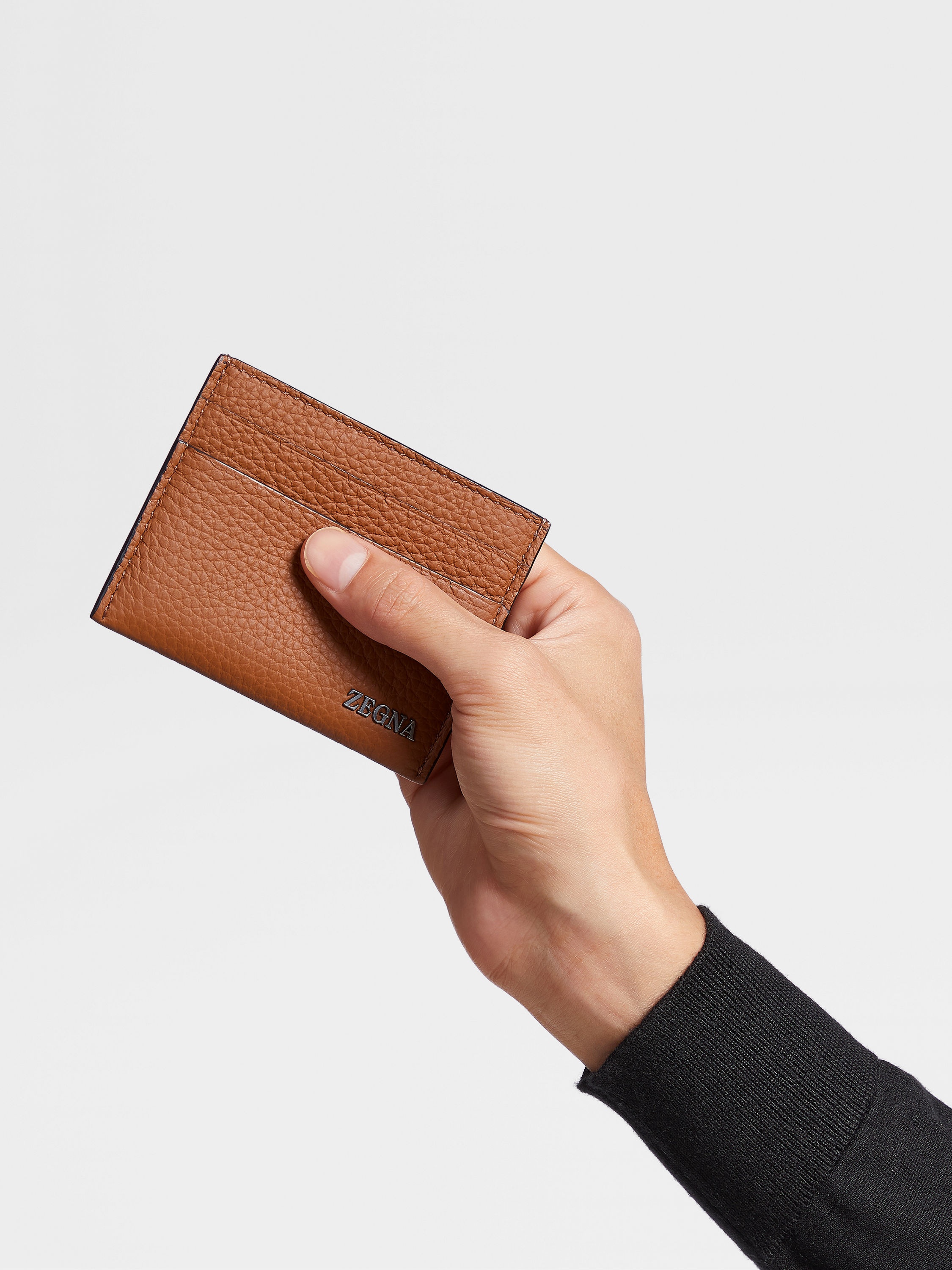 FOLIAGE DEERSKIN CARD CASE - 4