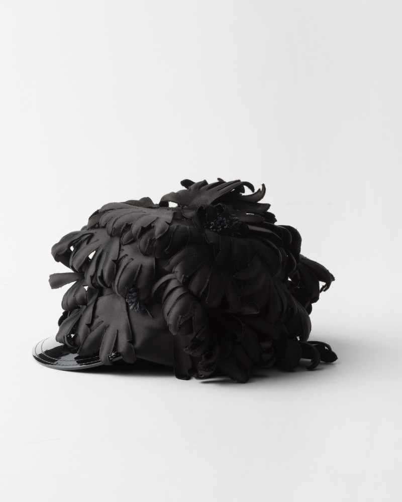 Satin and patent leather hat 4