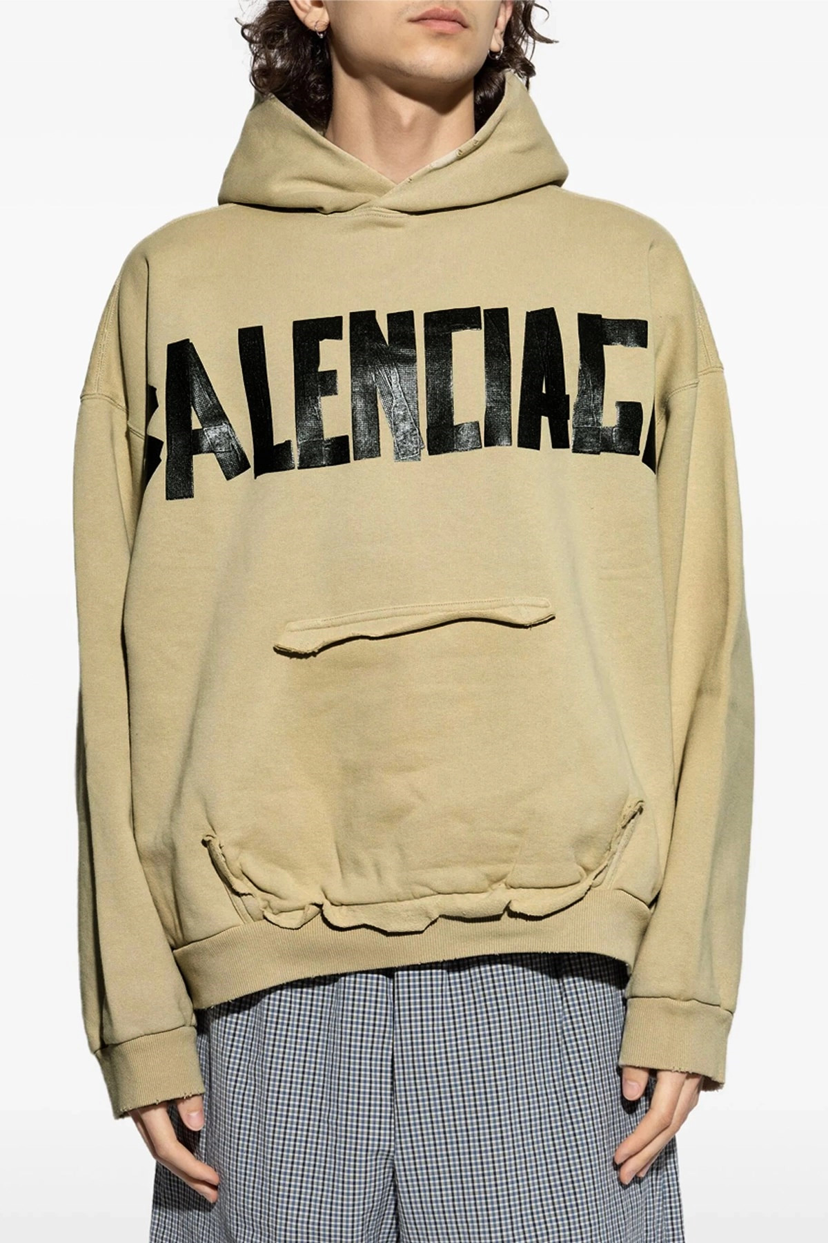 'Ripped Pocket Tape Type' hoodie - 2