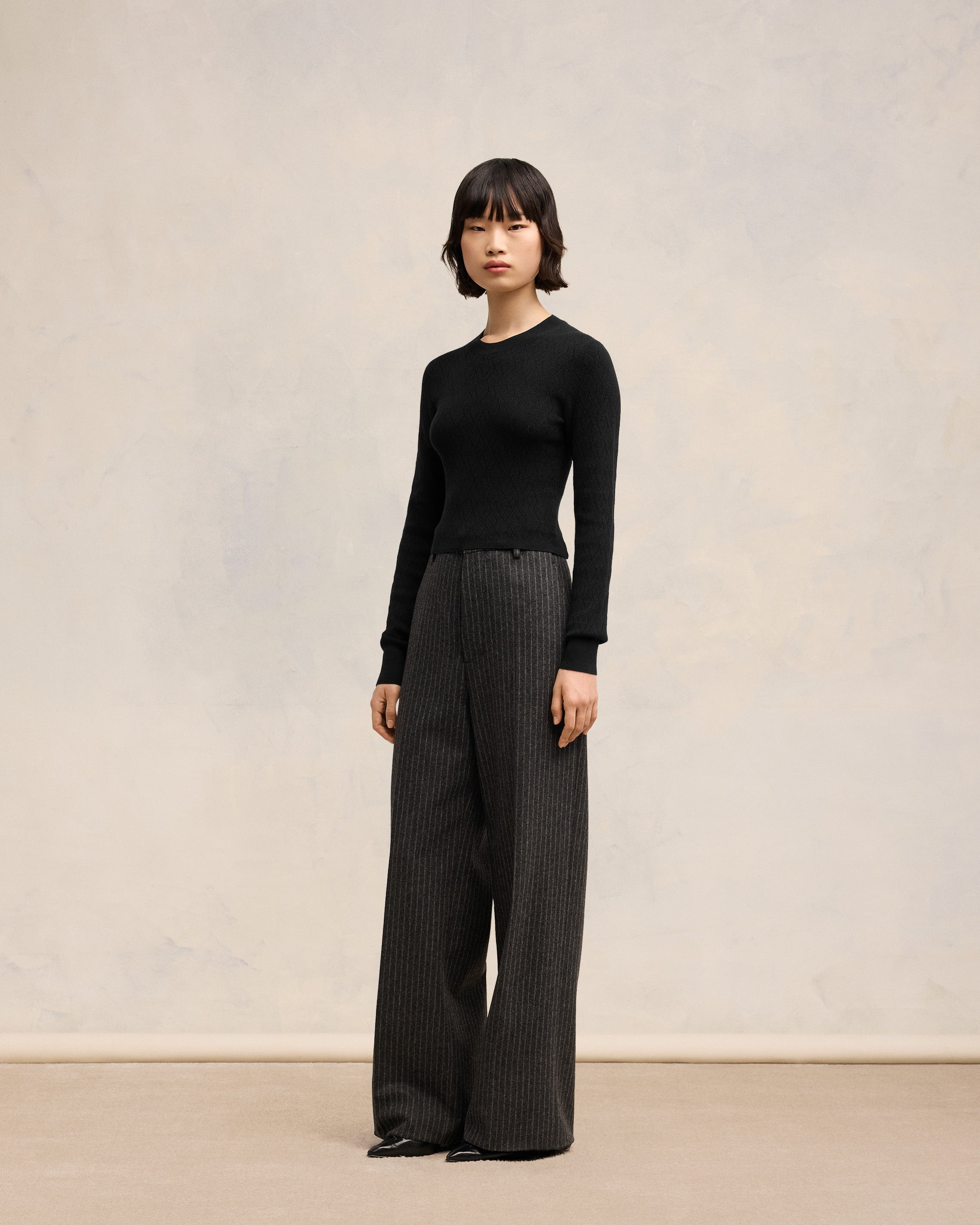 AMI DE COEUR POINTELLE CREW NECK SWEATER - 6