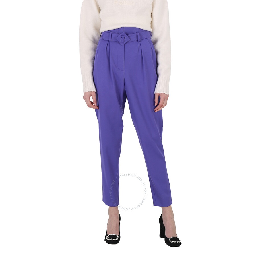 Moschino Ladies Purple Straight Leg Trousers - 3