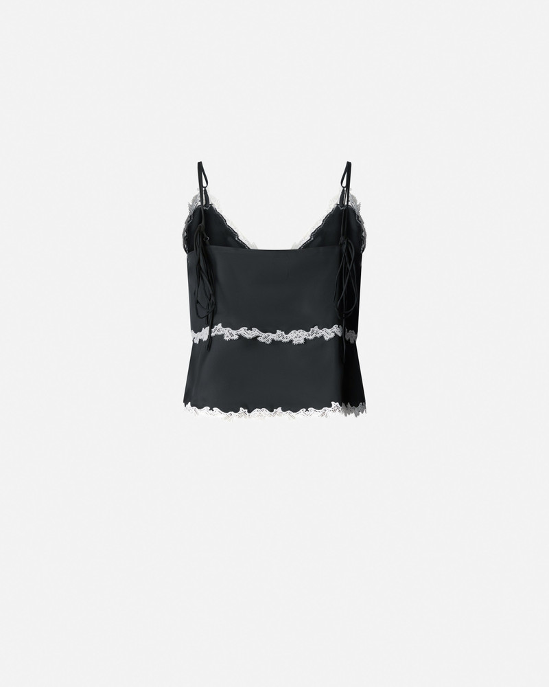 PINKO TOP WITH LACE INSERTS outlook
