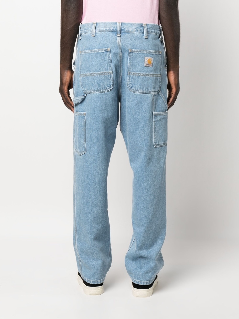 logo-patch straight-leg jeans - 4