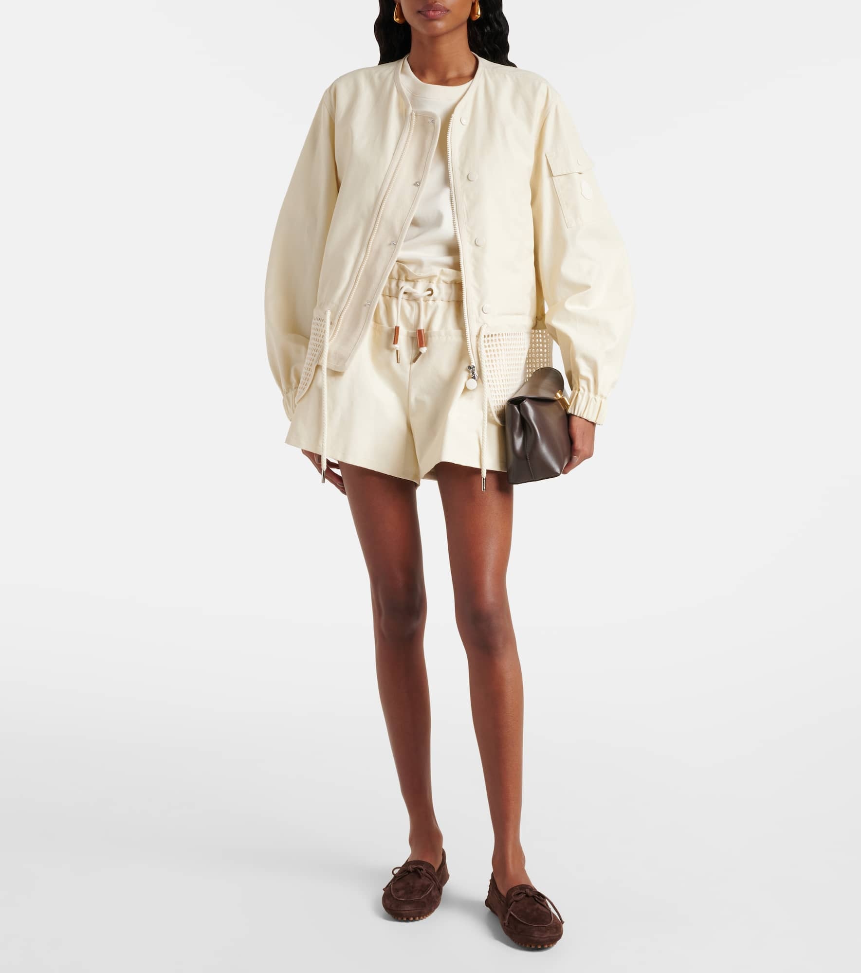 Cotton-blend twill shorts - 2