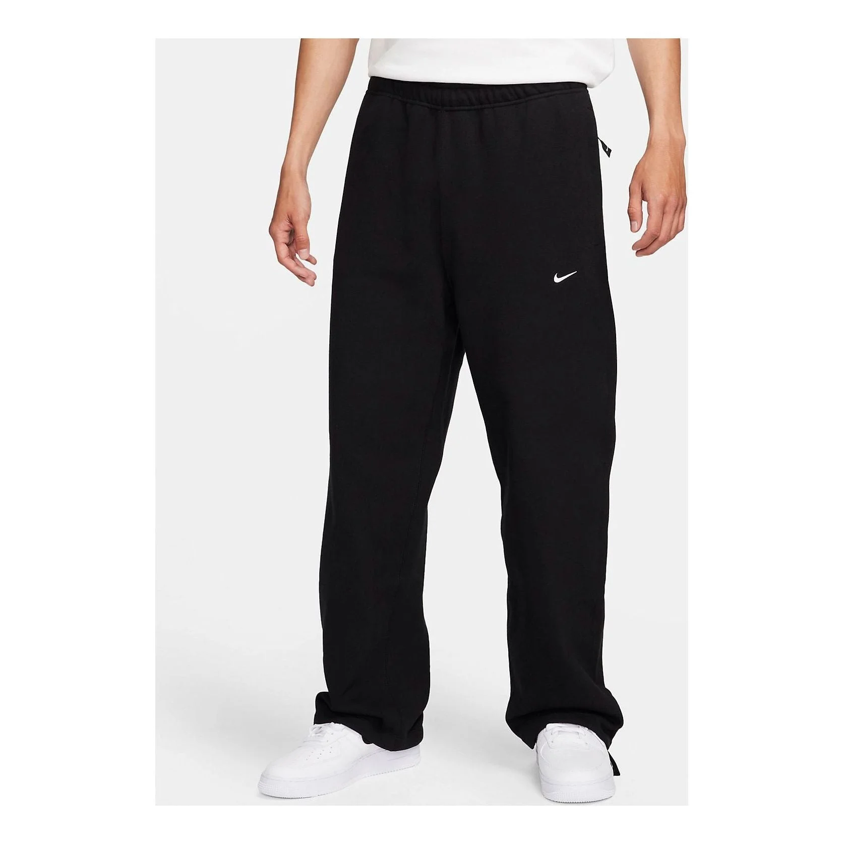 Nike Nike Sportswear NSW Swoosh Open Hem Fleece Pants 'Black' FN3343-010 - 1