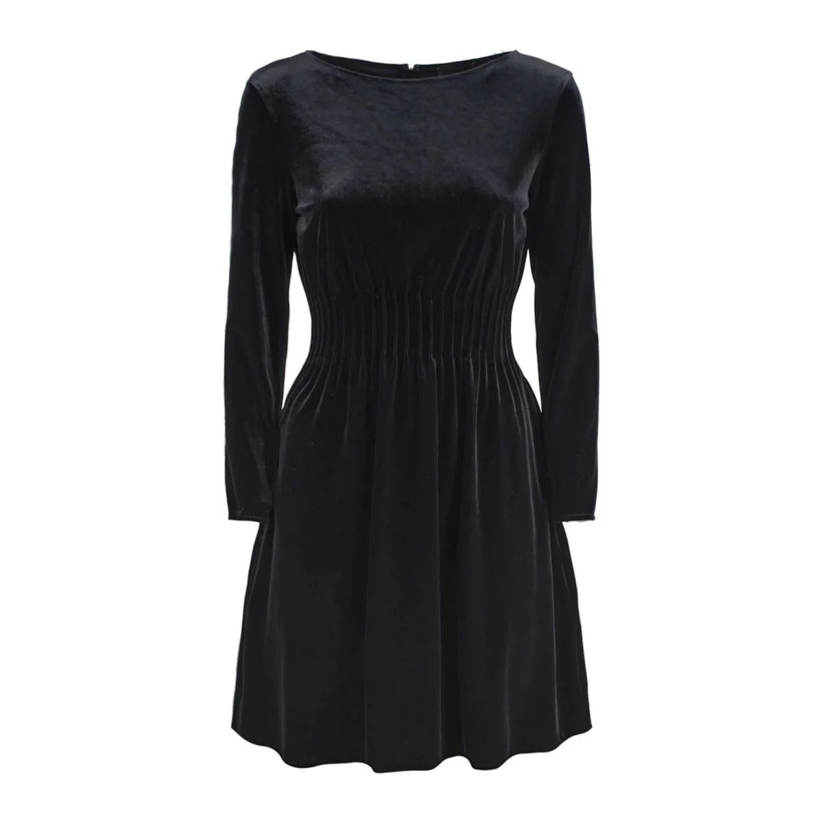 Emporio Armani Flared Chenille Dress With Ribbing - 1