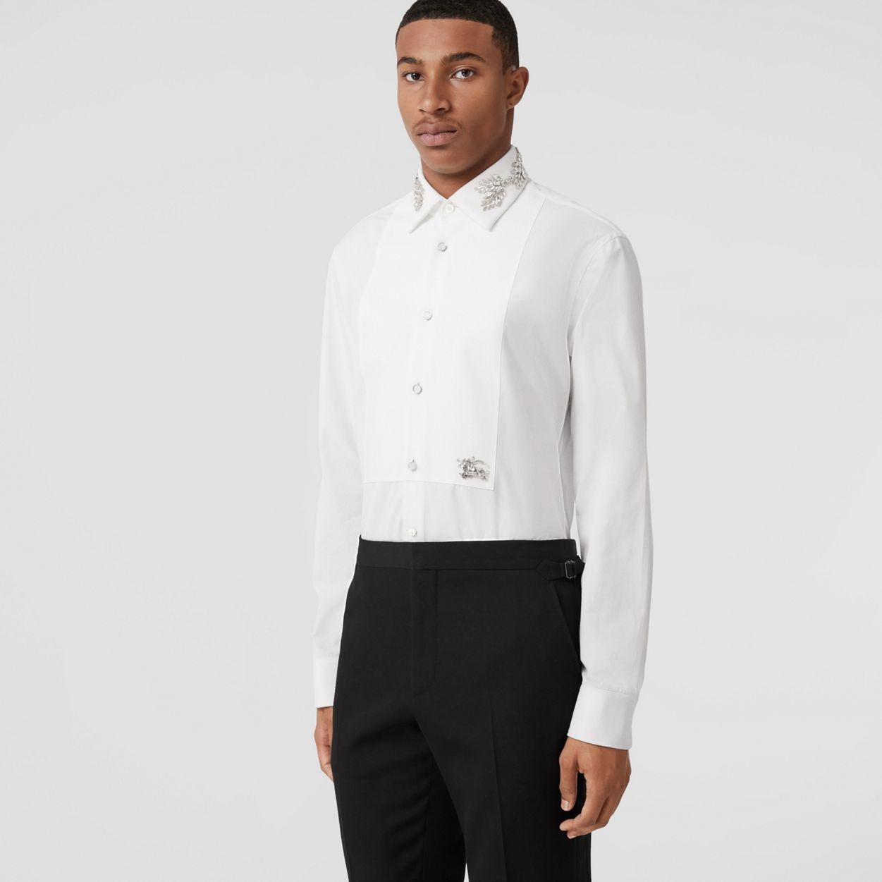 Slim Fit Crystal EKD Cotton Shirt - 7