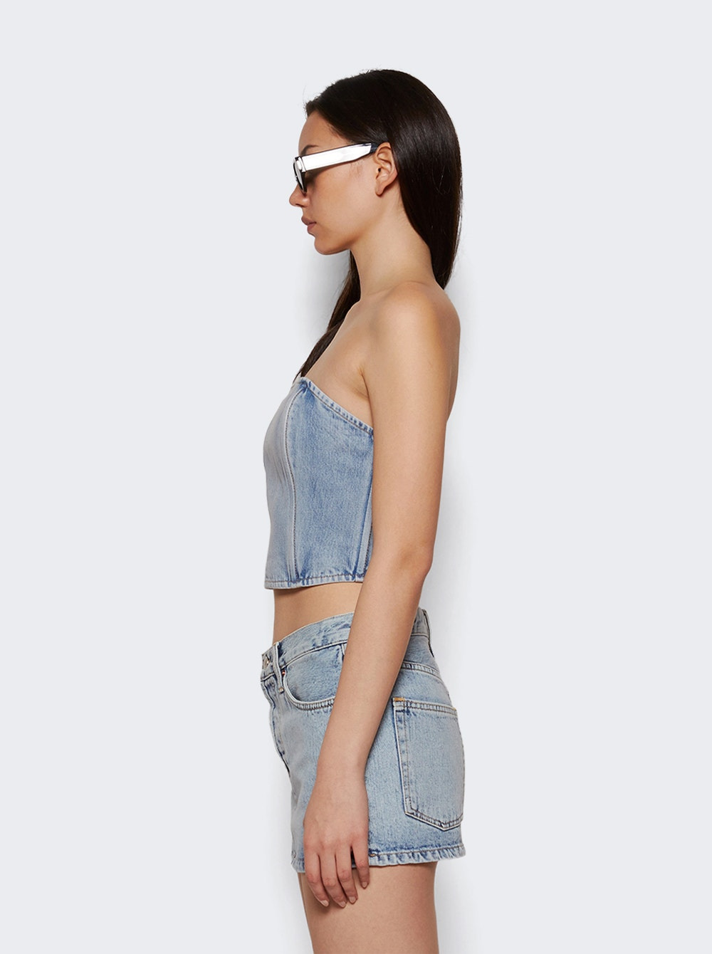 Denim Tube Top Blue - 3