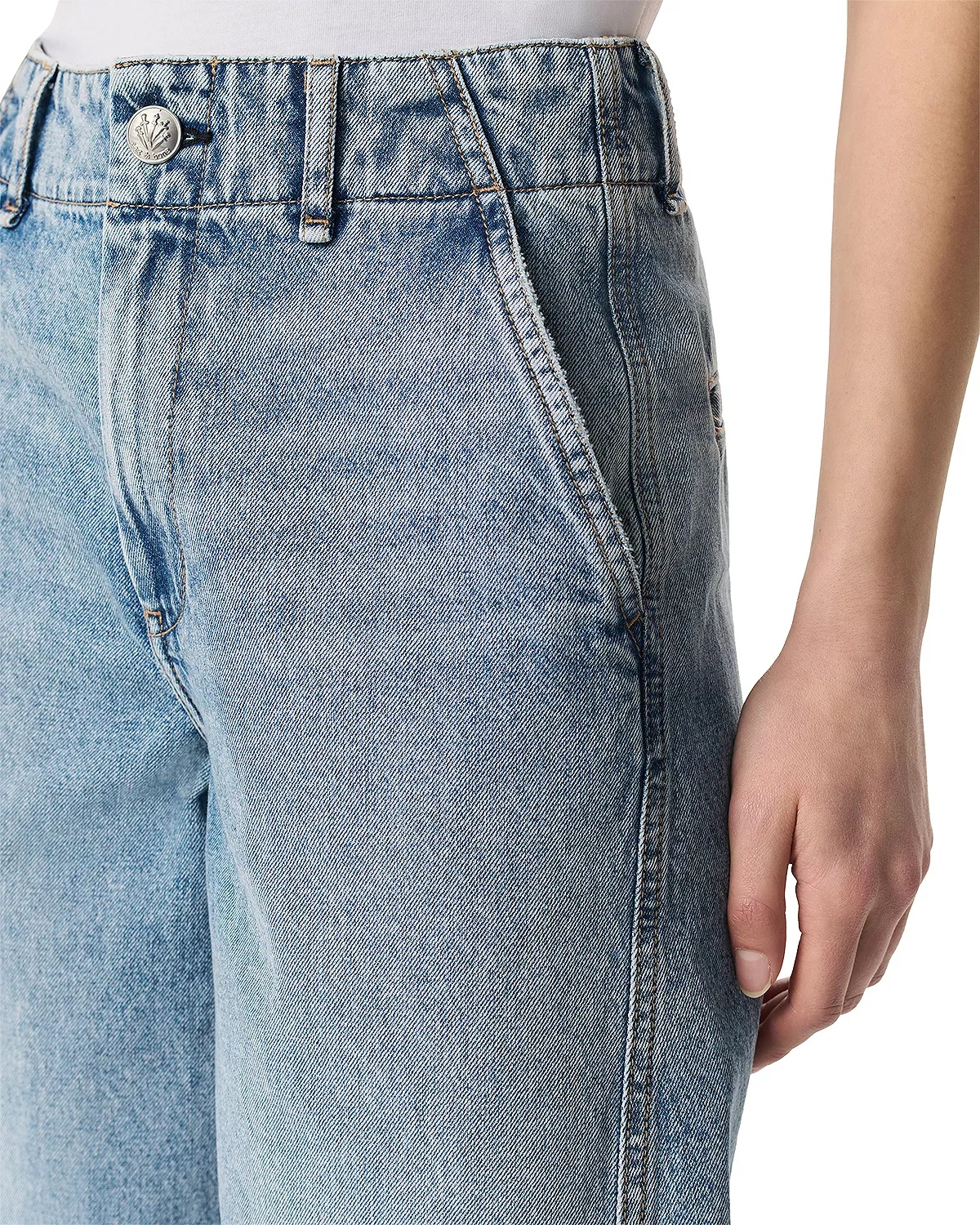 Jamie High Rise Tailored Culotte Jeans in Pacific - 4