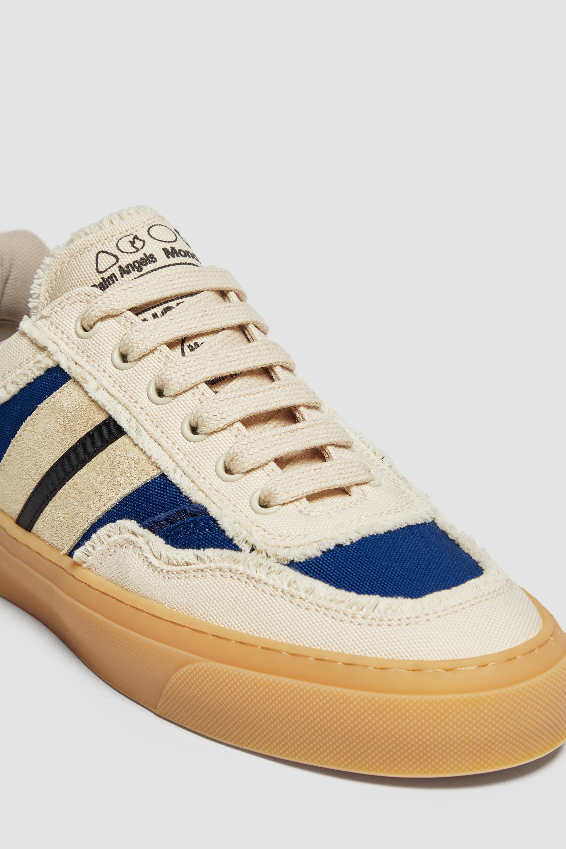 Moncler x Palm Angels Monaco2 Canvas & Suede Sneakers - 3