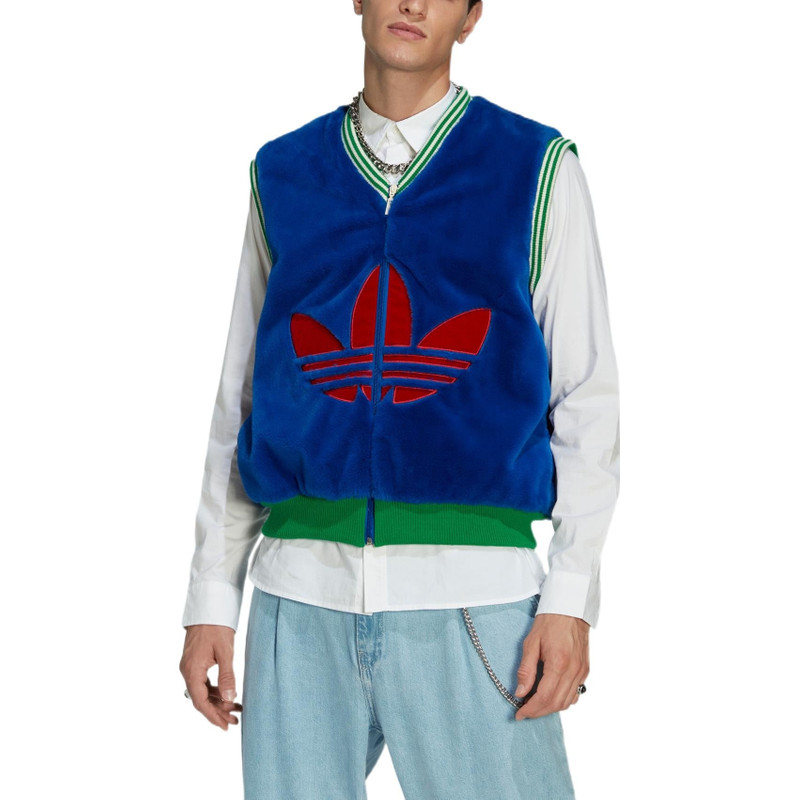 adidas adidas Adicolor Heritage Now Logo Vest 'Blue Green' IB3432 outlook