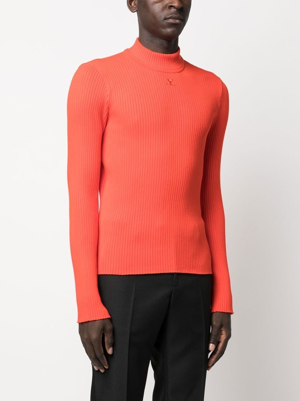 ribbed-knit long-sleeve jumper - 3
