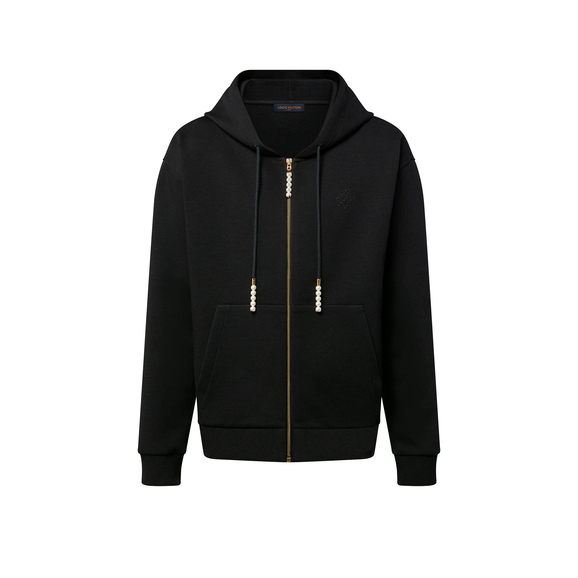 Embroidered Jersey Zip Through Hoodie - 1