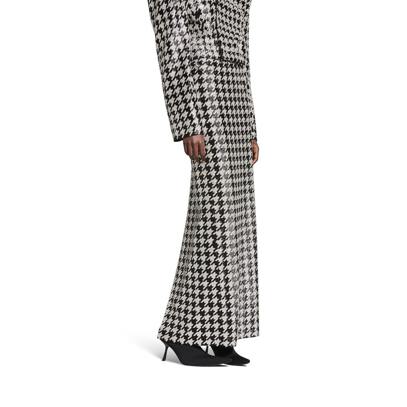 Women's Embroidered Maxi Skirt in Black/silver 5